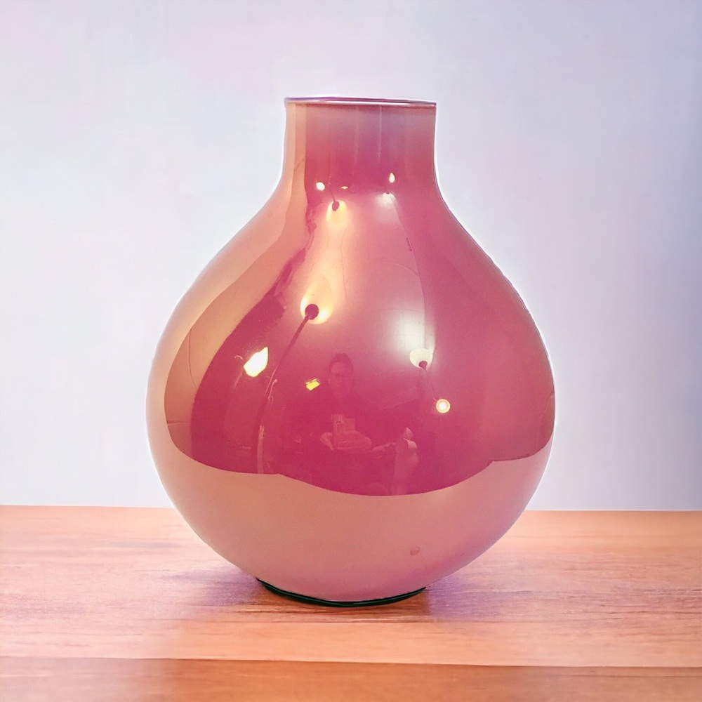 Crate & Barrel Pink Glass Vase